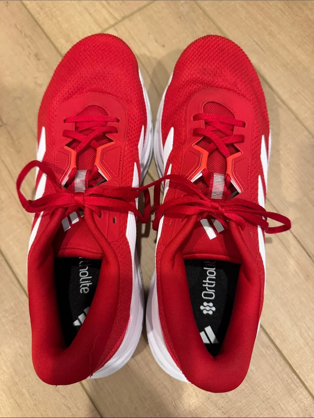 Men’s adidas Red and White Athletic Running Shoes- size 13